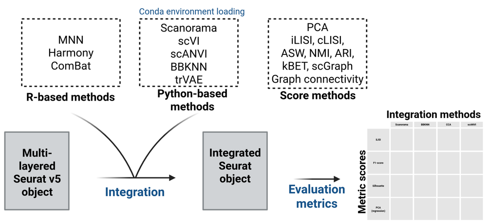 SeuratIntegrate: an R package to facilitate the use of integration methods with Seurat