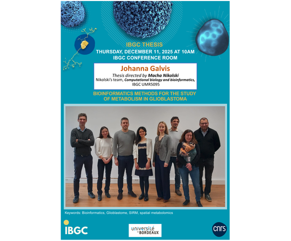 Team Member Thesis Defense: Bioinformatics Methods to Studying Metabolism in Glioblastoma – Johanna Galvis